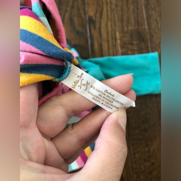 Matilda Jane Girls 8 “Moments With You” Teal Green/Multi-Color Stripes Bodysuit - Picture 8 of 10